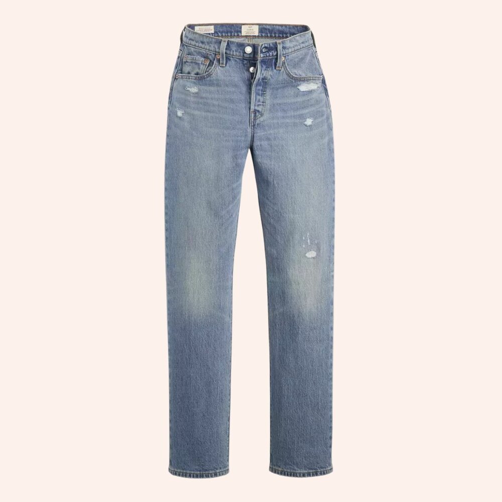 Levi's Straight Leg Jeans in Light Blue Wash